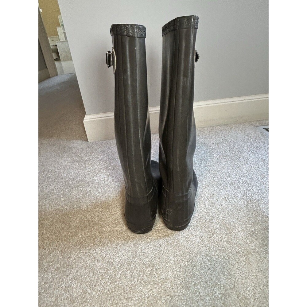 Wellington Hunter Festival Tall Dark Olive Rubber Rain Boots, Women's 9 - Picture 6 of 7